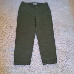Madewell Size 30 Olive Green Cruiser Straight High Rise Chino Pants F4803